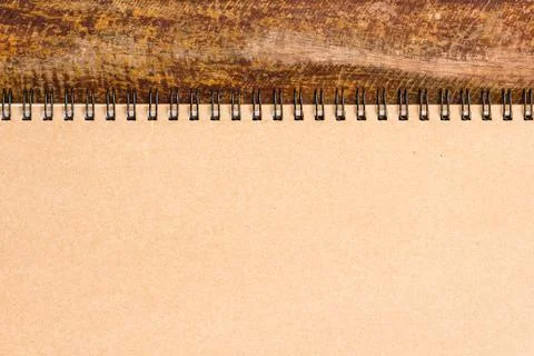 Notebook on table Stock-Fotos
