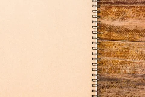 Notebook on table Stock Photos