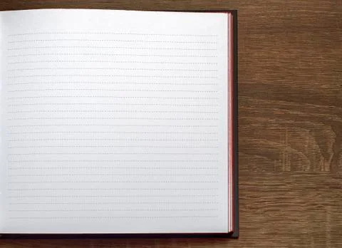 Notebook on the table Foto stock
