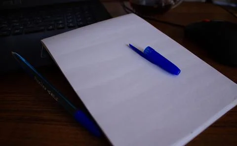 Notebook on the table Stock Photos