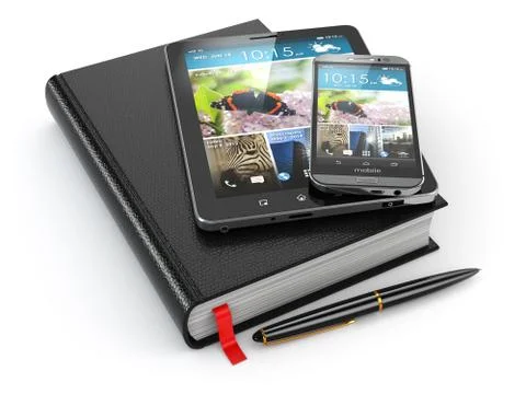 Notebook, tablet pc and mobile phone. Stock Illustration