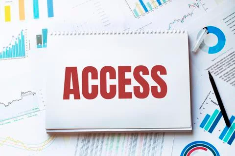 Notebook with Tools and Notes with text ACCESS,concept Stock Photos