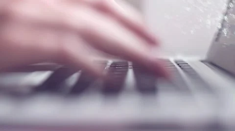 Notebook typing macro shot with numbers flying Stock Footage 45891732