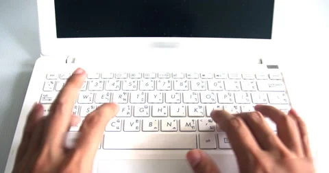 Notebook typing, time lapse Video stock 59584506