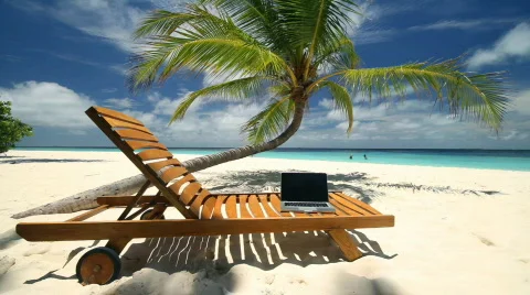 Notebook on vacation Stock Footage 661367