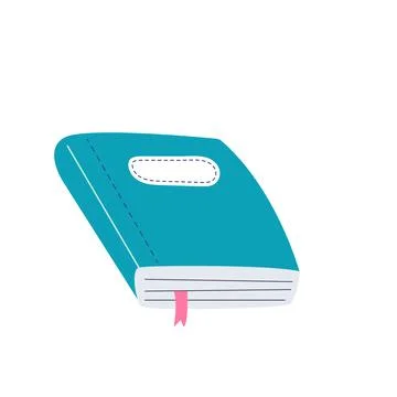 Notebook vector cartoon illustration on the white background Stock Illustration