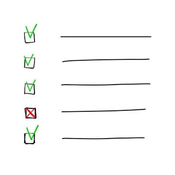 Notebook vector checklist planner bullet point Illustrazione stock