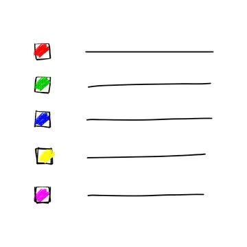 Notebook vector checklist planner bullet point Illustrazione stock