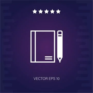 Notebook vector icon Stock Illustration