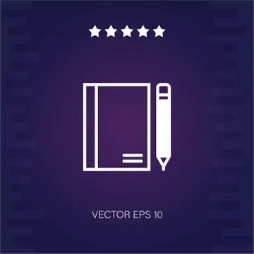 Notebook vector icon Stock Illustration