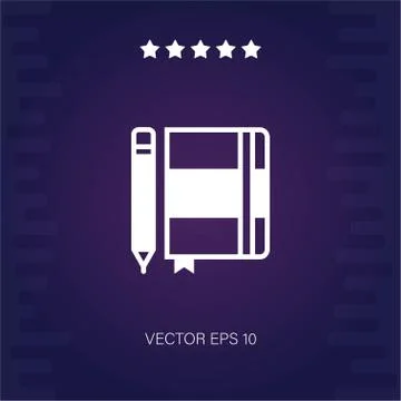 Notebook vector icon Stock Illustration