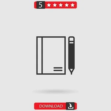 Notebook vector icon Stock Illustration