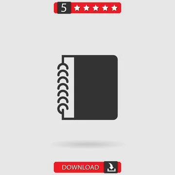 Notebook vector icon Stock Illustration