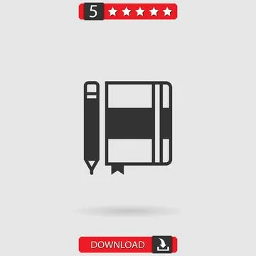Notebook vector icon Illustrazione stock