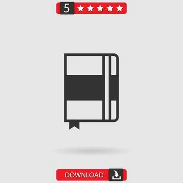 Notebook vector icon Illustrazione stock
