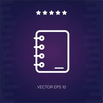 Notebook vector icon Illustrazione stock