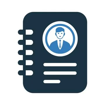 Notebook vector, phone book icon Stock Illustration