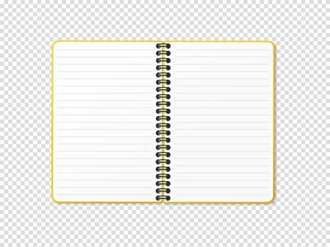 A notebook with a vertical spring. Notepad with a lined white sheet. Vector.. 스톡 일러스트