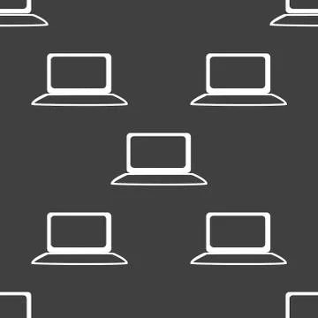 Notebook web icon. flat design. Seamless gray pattern. 库存插图