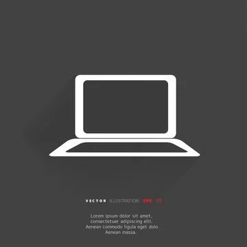 Notebook web icon,flat design Illustrazione stock