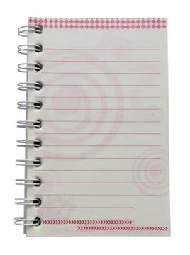 Notebook on a white background Stock Photos