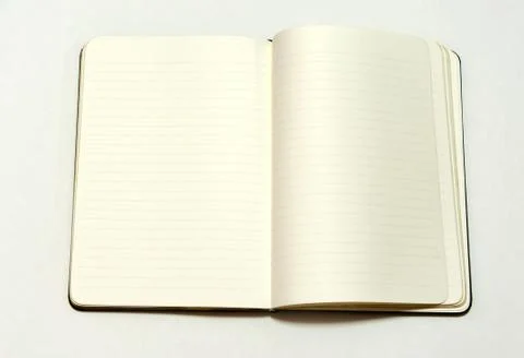 Notebook on white background Stock Photos