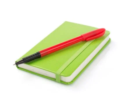 Notebook at white background Stock Photos