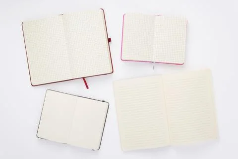 Notebook at white background Stock Photos