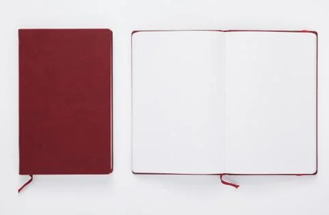 Notebook at white background Stock Photos