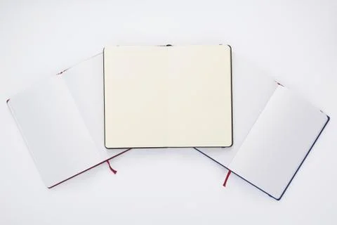 Notebook at white background Stock Photos
