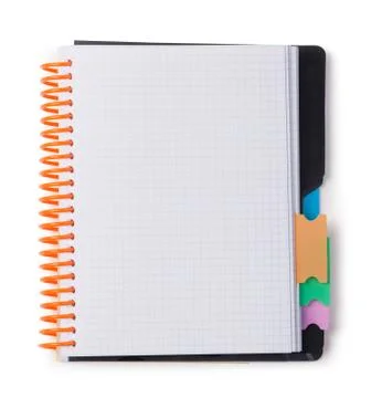 Notebook on white background Stock Photos