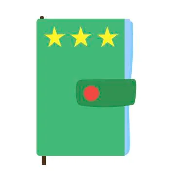 Notebook on white background. Vector illustration in trendy flat style. ESP 10. Stock Illustration