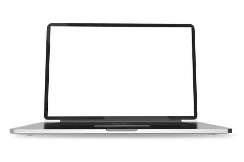 Notebook on white. modern laptop computer isolated on white background. Stock Illustration