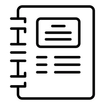 Notebook workflow icon outline vector. Arrow progress Stock Illustration