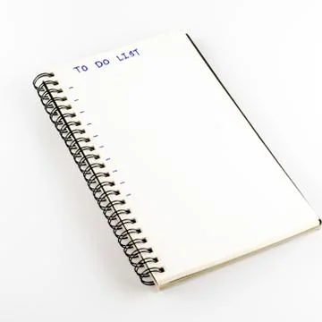 Notebook write to do list word Stock Photos
