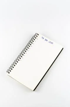 Notebook write to do list word Stock Photos