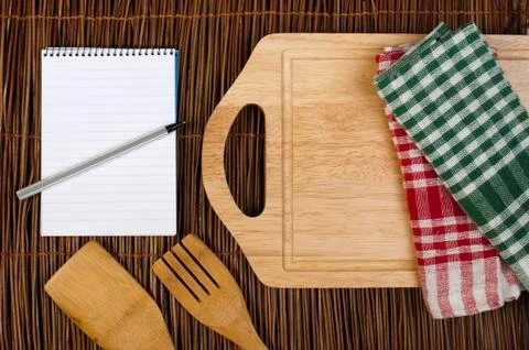 Notebook to write recipes Stock Photos