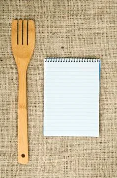 Notebook to write recipes Stock Photos