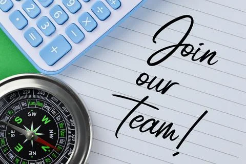 Notebook written with text JOIN OUR TEAM! Stock Photos
