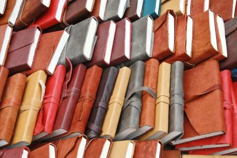 Notebooks background Stock Photos