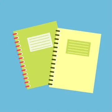 Notebooks Flat Design Stock Illustration