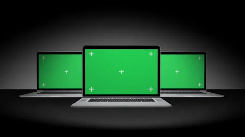Notebooks With Green Screen Stock Footage 27065278