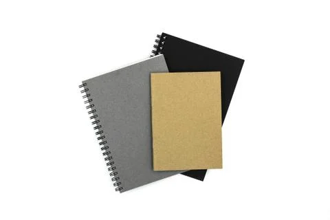Notebooks isolated on white background. Stock Photos