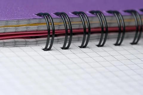 Notebooks open to creativity and ideas in a vibrant purple cover Fotos Stock