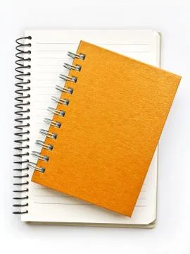 Notebooks with soft shadow on white background Stock Photos