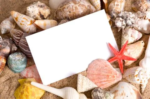 Notecard on beach Stock Photos