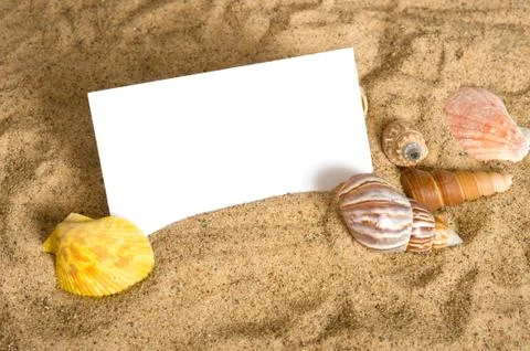 Notecard on beach Stock Photos