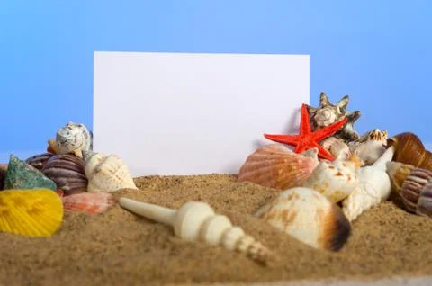 Notecard on beach Stock Photos