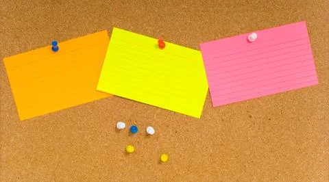 Notecard on corkboard Stock Photos