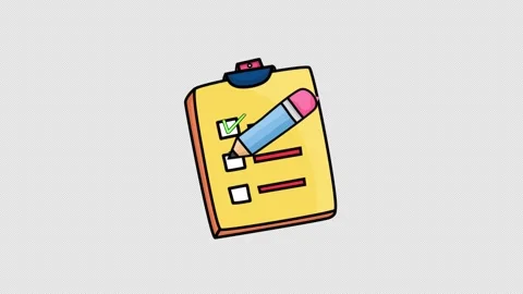Noted Check List On Alpha Channel Stock Footage 290286537